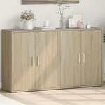 vidaXL Buffets 2 Pièces chêne sonoma 60x31x70 cm bois d'ingénierie