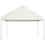 vidaXL Belvédère avec toit blanc 15 61x4 08x3 22 m polyéthylène