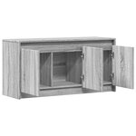 vidaXL Meuble TV avec LED sonoma gris 100x34x50 cm bois d'ingénierie