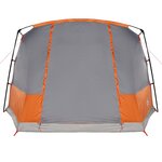 vidaXL Tente de camping tunnel 4 personnes gris et orange imperméable