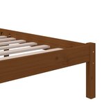 vidaXL Cadre de lit Marron miel Bois massif 90x200 cm