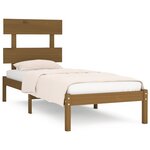 vidaXL Cadre de lit Marron miel Bois massif 100x200 cm