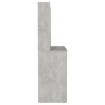vidaXL Table de maquillage éclairage LED 100x40x135 cm MDF Gris béton