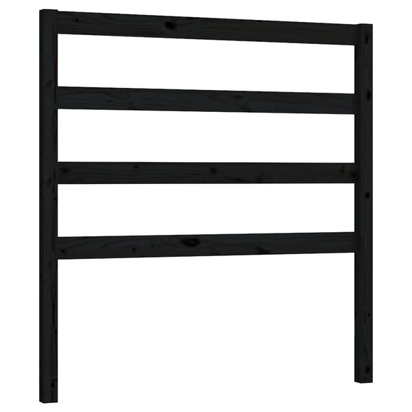 vidaXL Tête de lit Noir 95x4x100 cm Bois massif de pin