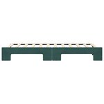 vidaXL Lit de jour avec lit gigogne vert foncé 80x200 cm velours