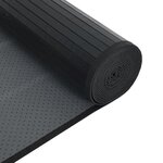 vidaXL Tapis rectangulaire noir 70x200 cm bambou