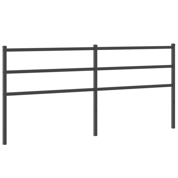 vidaXL Tête de lit métal noir 180 cm