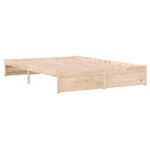 vidaXL Cadre de lit bois massif 150x200 cm très grand