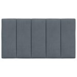 vidaXL Coussin de tête de lit gris foncé 90 cm velours