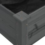 vidaXL Lit surélevé de jardin doublure 240x120x25 cm bois massif sapin