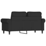 vidaXL Canapé à 2 places Noir 120 cm Velours