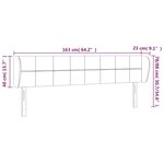 vidaXL Tête de lit avec oreilles Noir 163x23x78/88 cm Velours