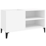 vidaXL Armoire à disques blanc 84 5x38x48 cm bois d'ingénierie