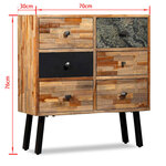 vidaXL Armoire latérale avec 6 tiroirs Teck massif de récupération
