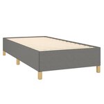 vidaXL Cadre de lit sans matelas gris foncé 90x190 cm tissu