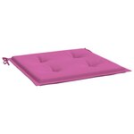 vidaXL Coussins de chaise de jardin lot de 4 rose 50x50x3 cm tissu