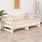 vidaXL Lit coulissant bois massif de pin 2x(90x200) cm