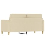 vidaXL Canapé à 2 places Crème 140 cm Tissu