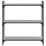 vidaXL Bibliothèque 3 niveaux sonoma gris 80x30x86cm bois d'ingénierie