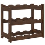 vidaXL Casier à bouteilles pour 12 bouteilles marron bois pin solide