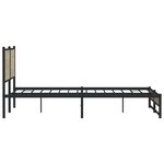 vidaXL Cadre de lit en métal sans matelas chêne sonoma 180x200 cm