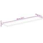 vidaXL Dessus de table 180x40x2 5cm rectangulaire bois massif manguier