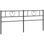 vidaXL Tête de lit métal noir 200 cm