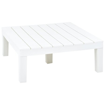 vidaXL Table de jardin Blanc 78x78x31 cm Plastique