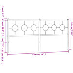 vidaXL Tête de lit métal blanc 193 cm
