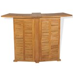 vidaXL Table pliable de bar 155x53x105 cm Bois de teck solide