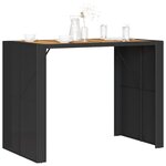 vidaXL Table de jardin avec dessus en bois d'acacia noir 145x80x110 cm