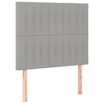 vidaXL Sommier à lattes de lit avec matelas Gris clair 100x200cm Tissu