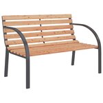 vidaXL Banc de jardin 120 cm Bois et fer