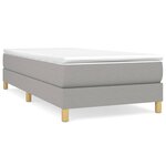 vidaXL Cadre de lit Gris clair 90x200 cm Tissu