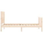 vidaXL Cadre de lit avec tête de lit 90x200 cm bois massif
