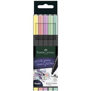 Feutre pointe fine grip finepen étui de 5 faber-castell