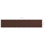 vidaXL Écran de balcon Marron 75x400 cm Tissu Oxford