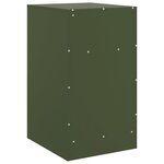 vidaXL Tables de chevet 2 Pièces vert olive 34 5x39x62 cm acier