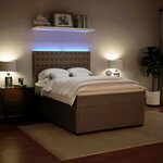 vidaXL Sommier à lattes de lit et matelas Gris clair 140x200cm Velours