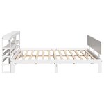 vidaXL Cadre de lit et tête de lit blanc 200x200 cm bois de pin massif