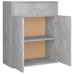 vidaXL Buffet Gris béton 60x30x75 cm Bois d'ingénierie