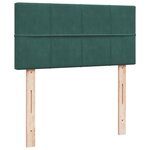 vidaXL Sommier à lattes de lit avec matelas Vert foncé 90x200 cm