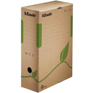 Pack 25 Boîtes Archives ECO Format A4 Marron en Dos 80 mm ESSELTE