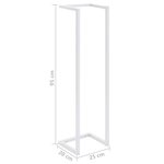vidaXL Porte-serviette Blanc 25x20x95 cm Acier