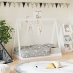 vidaXL Cadre de lit pour enfant blanc 70x140 cm bois de pin massif
