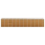 vidaXL Abri de jardin marron clair 191x980x198 cm acier galvanisé