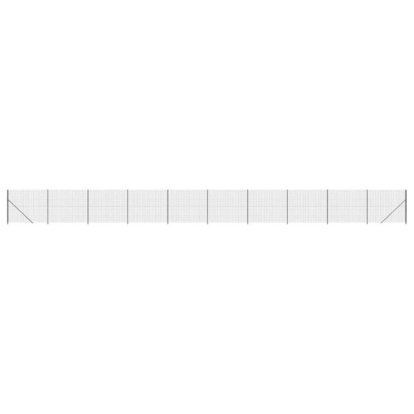 vidaXL Clôture en treillis métallique avec bride anthracite 1 6x25 m