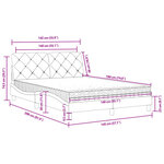 vidaXL Lit avec matelas vert foncé 140x190 cm velours