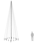 vidaXL Sapin de Noël avec piquet 1134 LED Bleues 800 cm