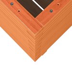vidaXL Jardinière cire marron 70x70x72 cm bois de pin massif